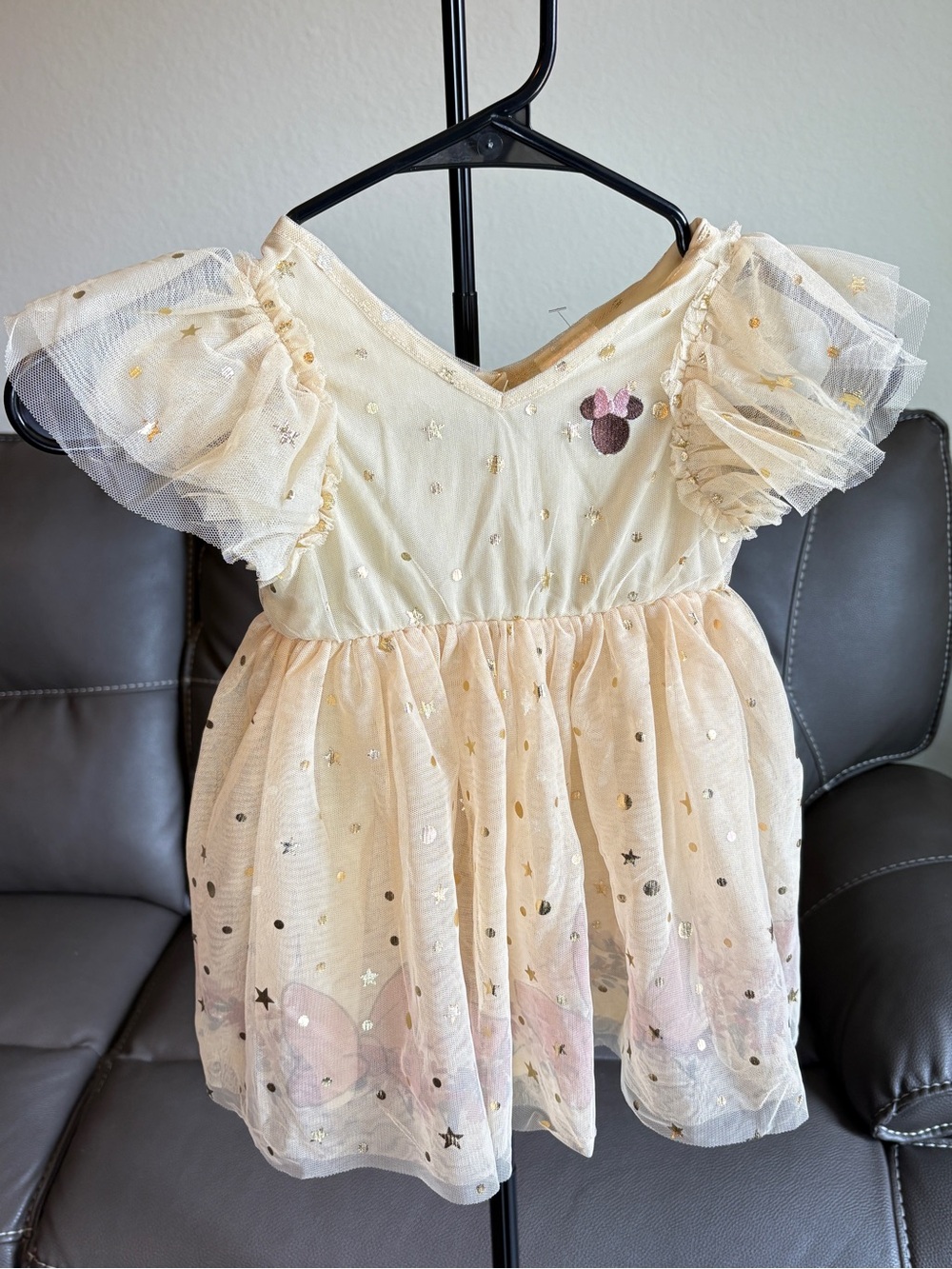 Disney Girls' Gold Star Tulle Dress 18m